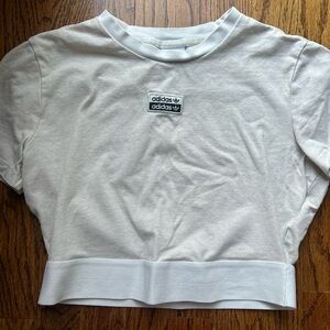 Adidas cream crop top